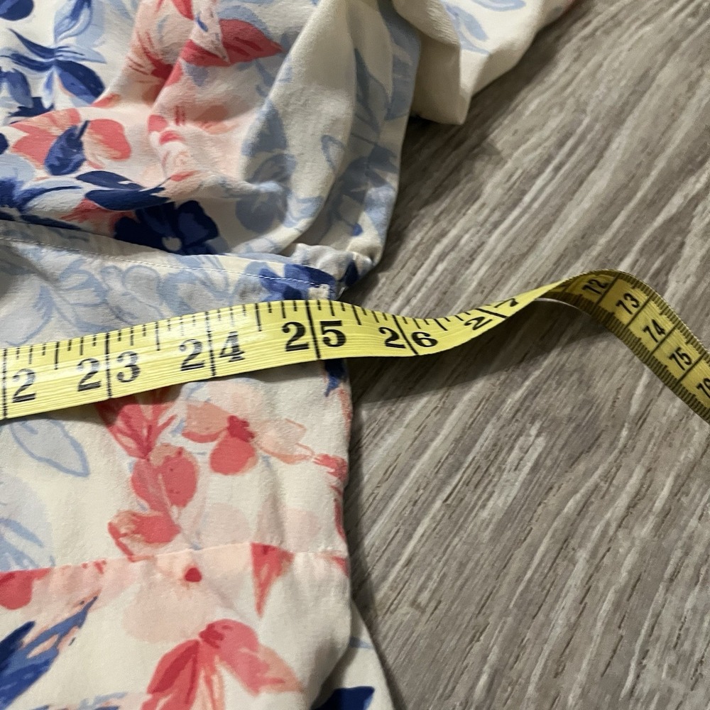 TALBOTS SZ 2X Floral Print Washable Silk Blouse Top - Picture 3 of 5